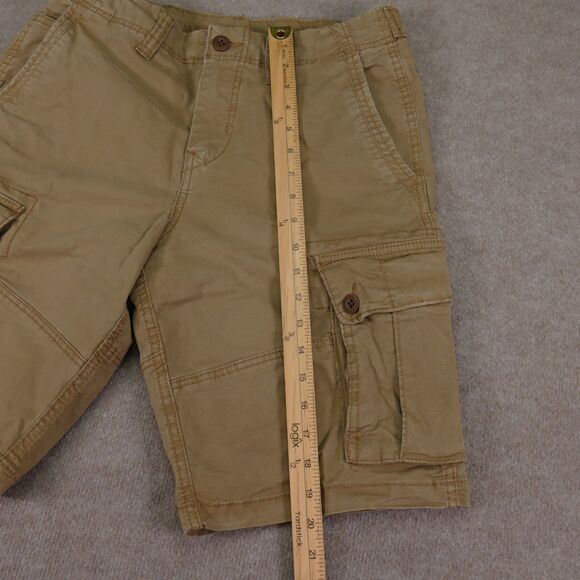 American Eagle Cargo Shorts 30 Classic Fit Flex Stretch Brown Pockets - Picture 9 of 15